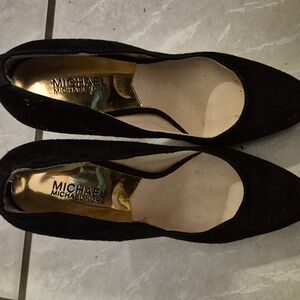 Michael Kors black suede heels